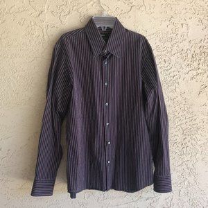 Hugo Boss Striped Dress Shirt 16.5 Neck 34/35 Sleeve